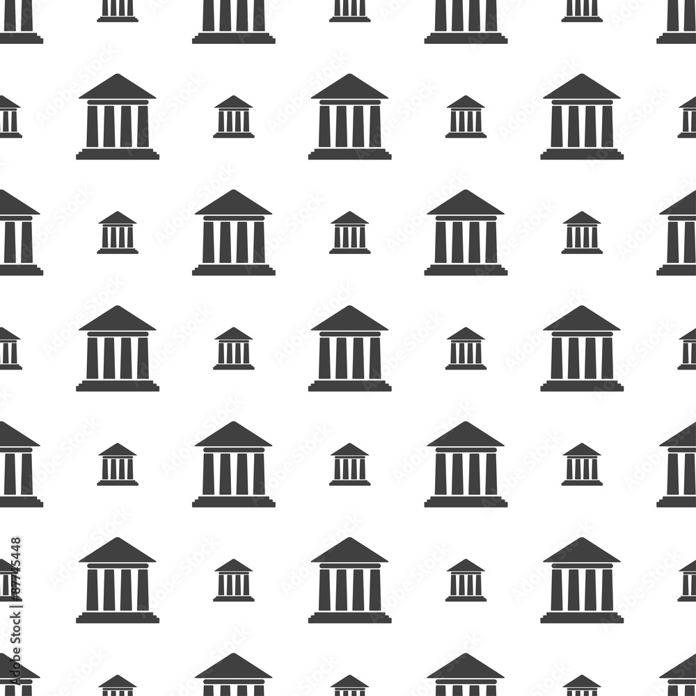 seamless pattern with bank building