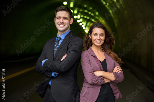 Attorneys young strong confident successful businesspeople downtown
