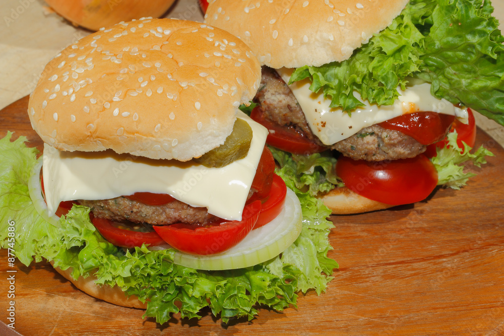 Hamburger, Fast food, Burger, Hacksteak, Salat, Tomaten, Käse, G Hamburger, Fast food, Burger, Hacksteak, Salat, Tomaten, Käse, G