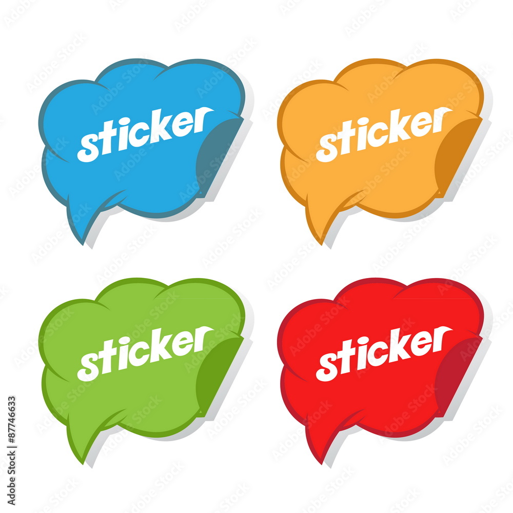 Illustration concept of sticker.Vector
