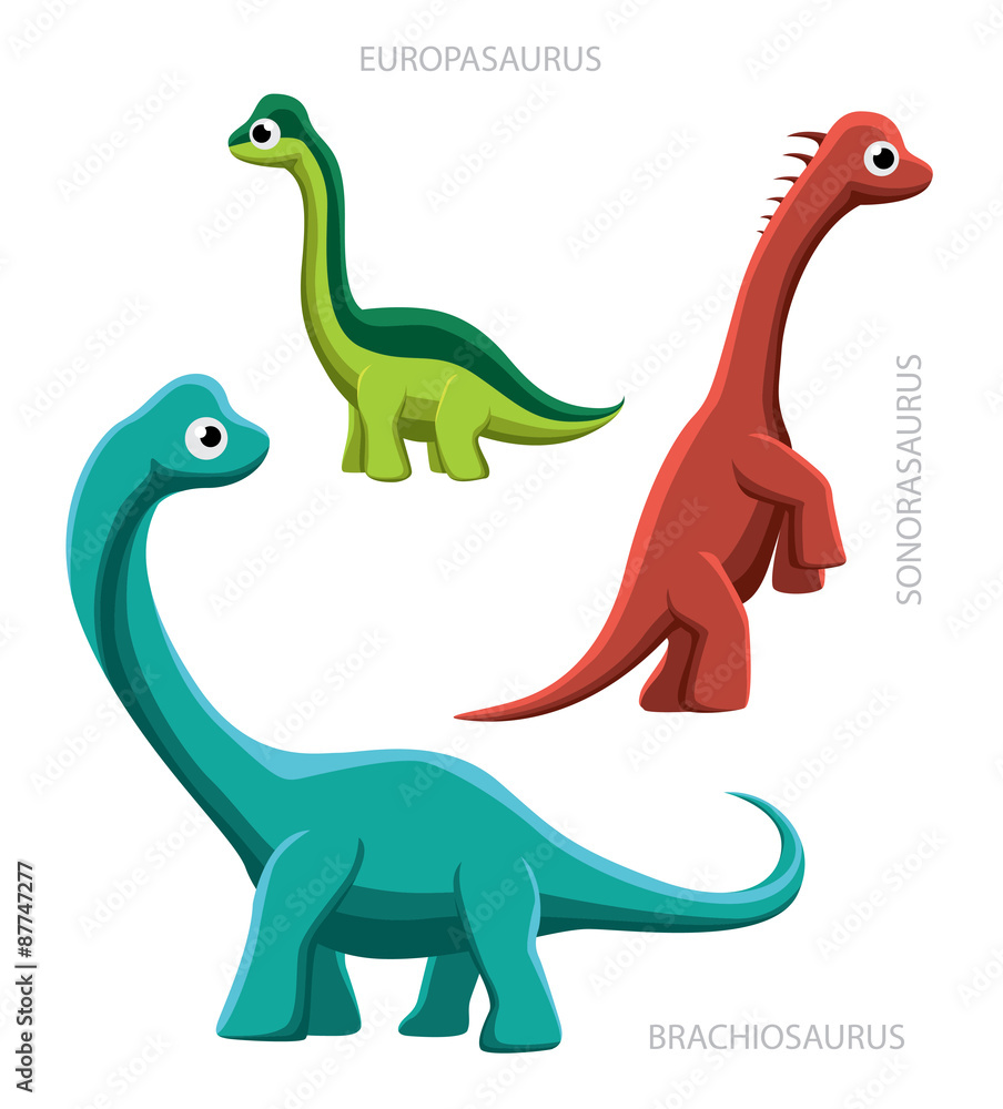 Obraz premium Dinosaur Sauropods2 Vector Illustration