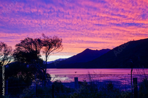 Purple Sunset at Queen Charlotte Sound