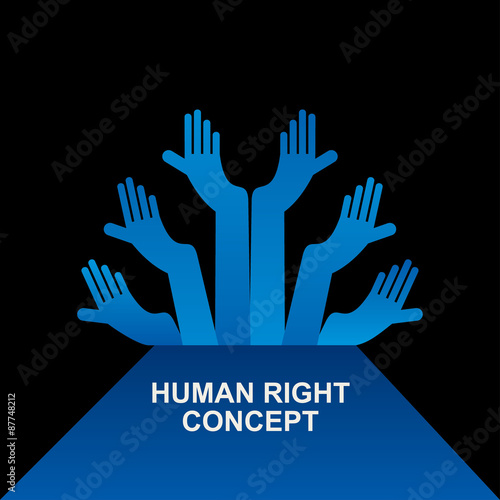 creative hands standing concept vector 