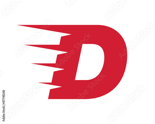 moving logo letter d