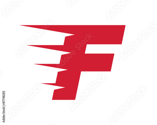 moving logo letter f