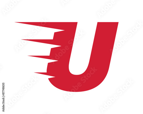 moving logo letter u