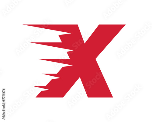 moving logo letter x