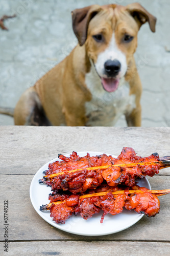 grilled red chicken