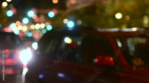 Wallpaper Mural Soft focus traffic jam at night
 Torontodigital.ca