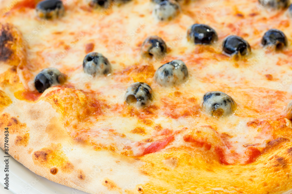 Pizza with olives