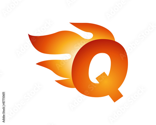letter rapid fire q logo