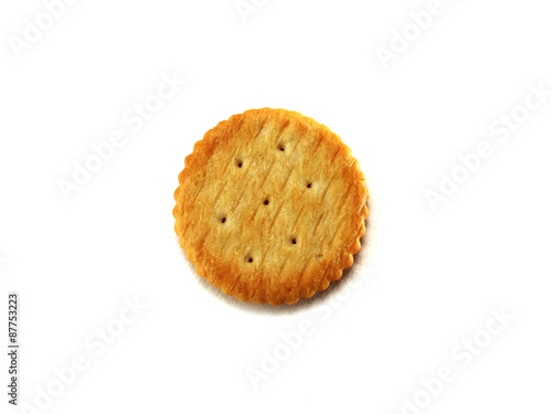Isolated single round cracker (Back side) 