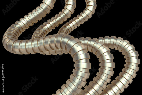 Corrugated hoses background