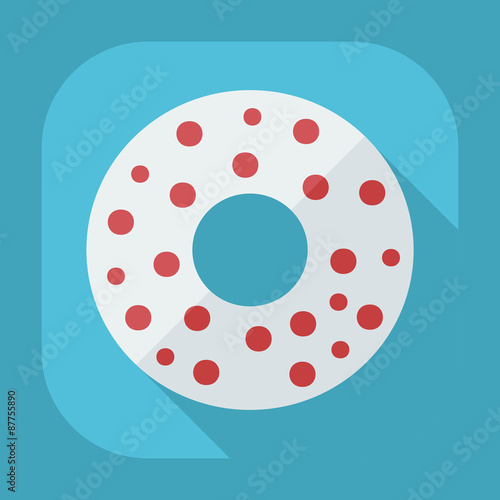 Flat modern design with shadow icons donut