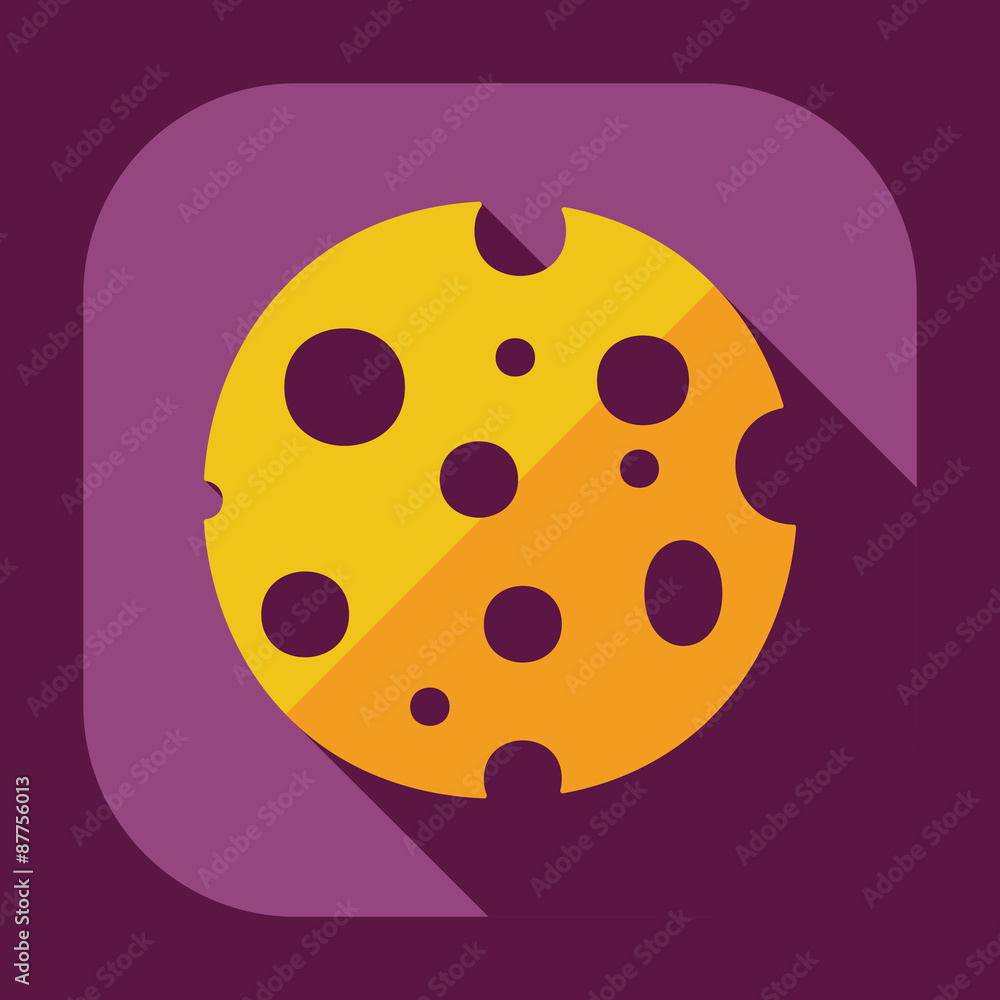 Flat modern design with shadow icons cheese Flat modern design with shadow icons cheese