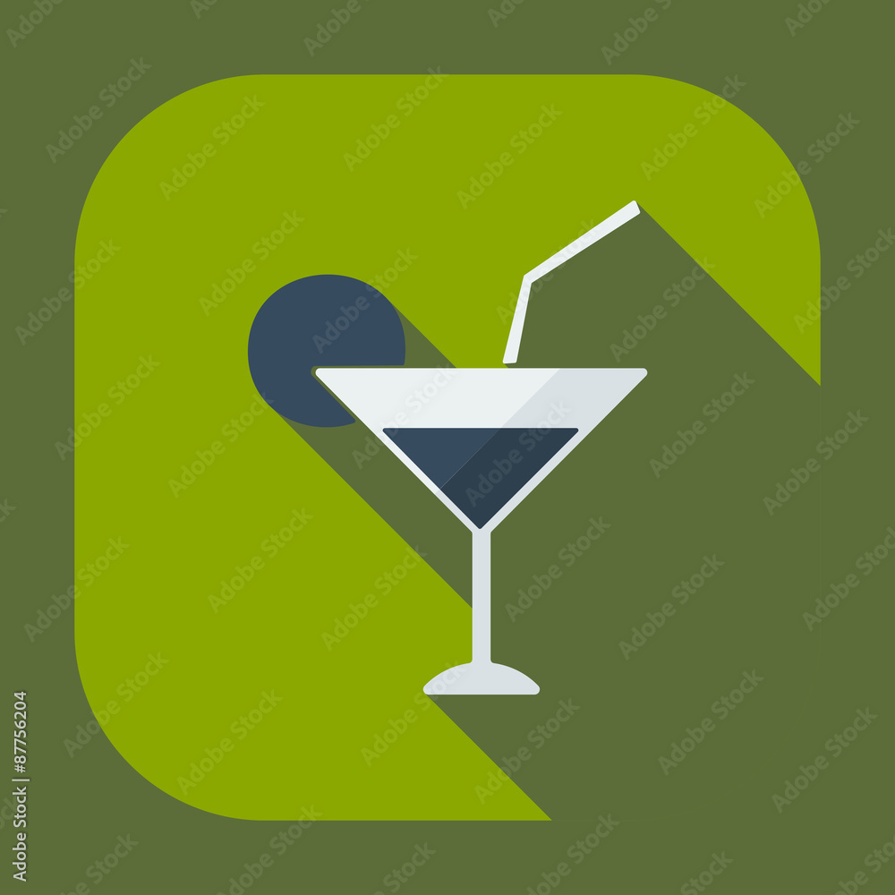 Flat modern design with shadow icons beverage Flat modern design with shadow icons beverage