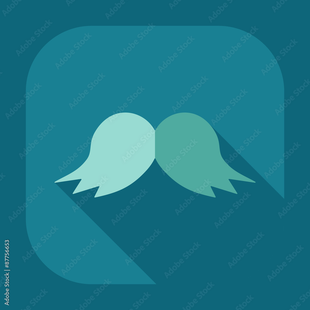 Obraz premium Flat modern design with shadow icon mustache