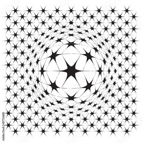 Vector file of star illusion shapes on white