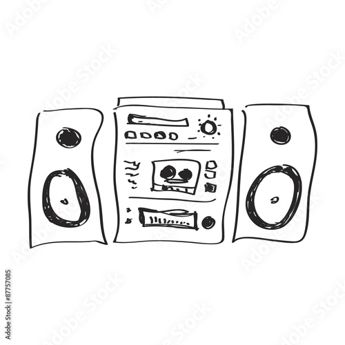 Simple doodle of a hifi