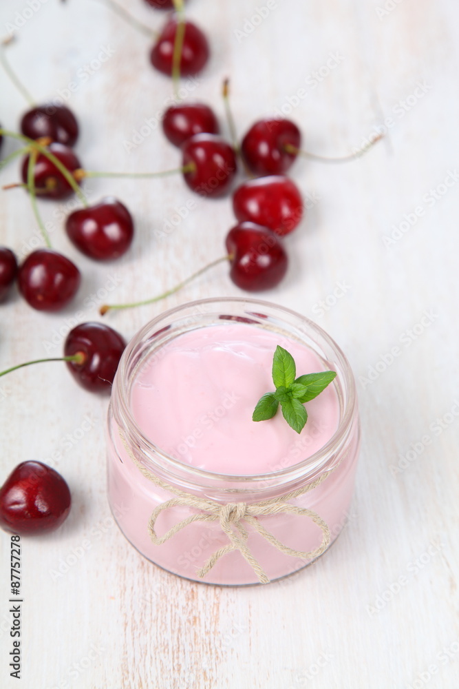 Cherry yogurt