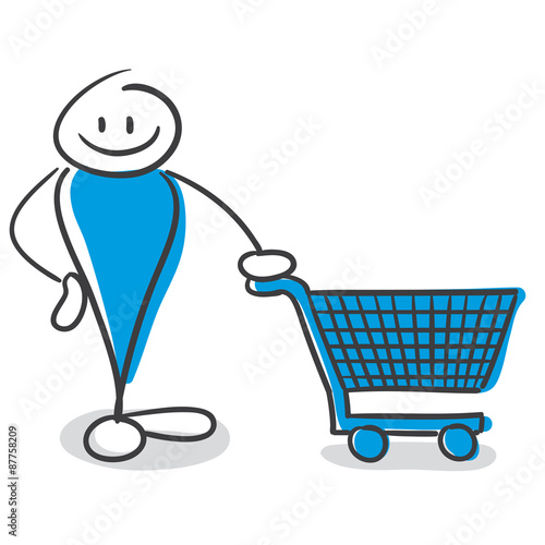 Stick Figure Series Blue