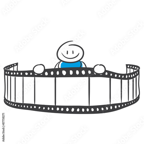 Stick Figure Series Blue