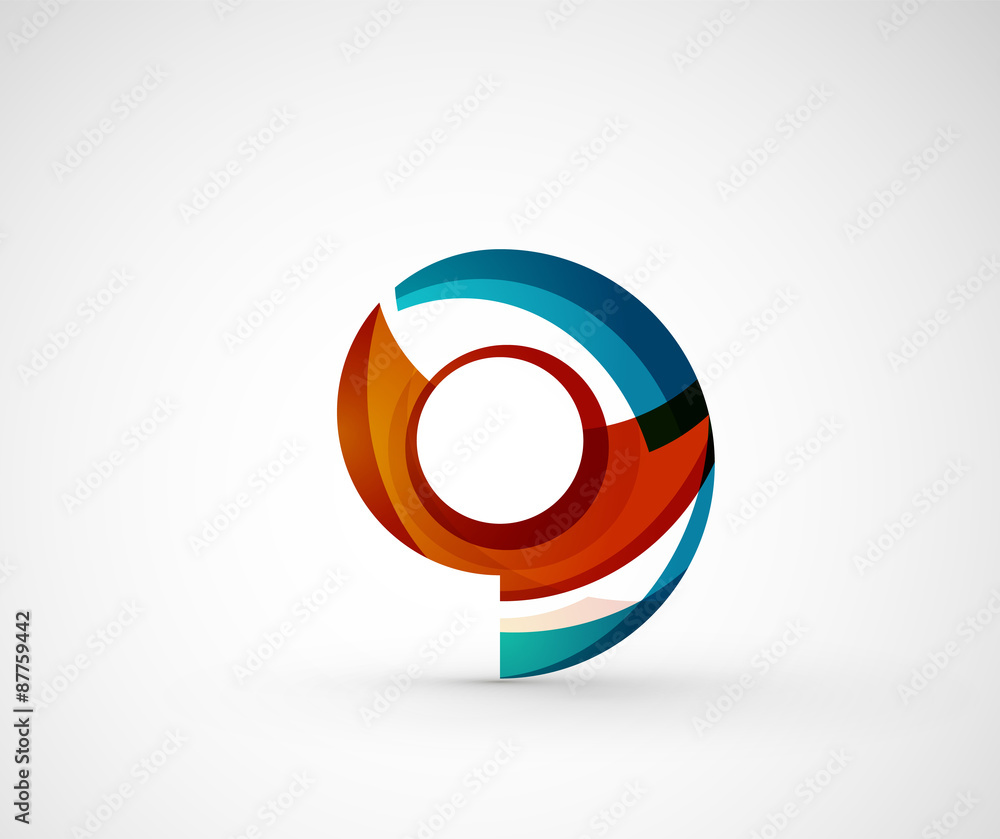 Abstract geometric company logo ring, circle Abstract geometric company logo ring, circle