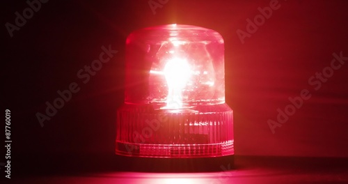 4K - Red emergency flasher photo