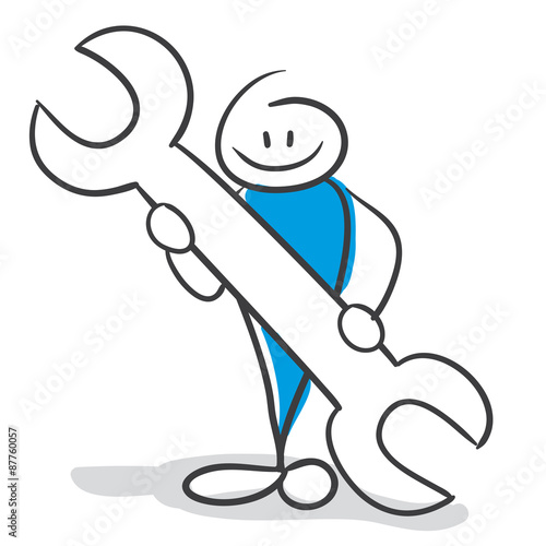 Stick Figure Series Blue