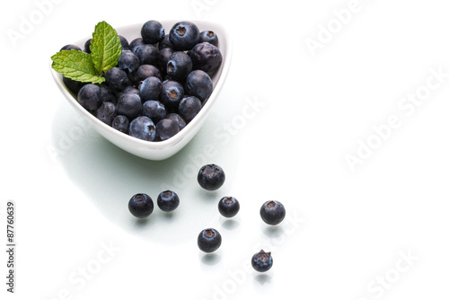 Blueberry with leaf, healthy, natural