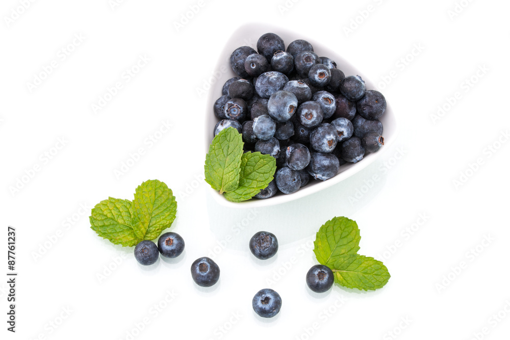 fresh blueberries with leaf, healthy, natural fresh blueberries with leaf, healthy, natural