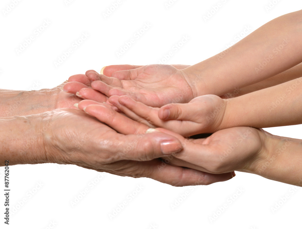 Hands with girl hands Hands with girl hands