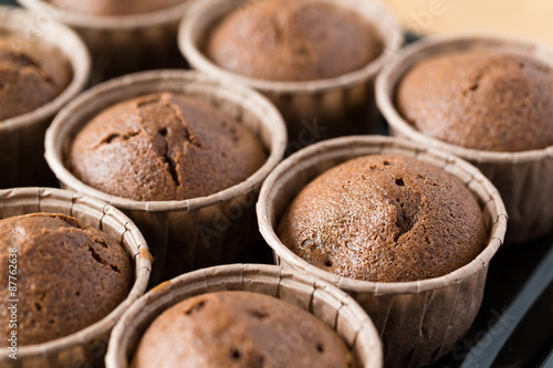 Homemade chocolate muffins