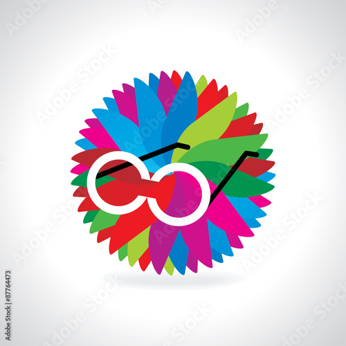 abstract and goggle vision concept vector 