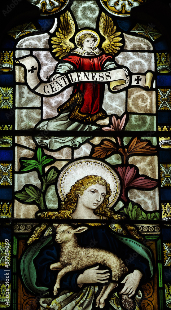 Gentleness in stained glass