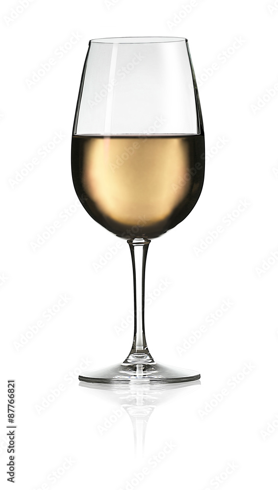 Glass of wine isolated on white Glass of wine isolated on white