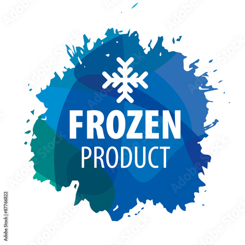 vector logo with snowflake for the frozen products