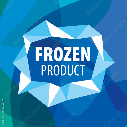 vector logo for frozen foods in the form of crystals