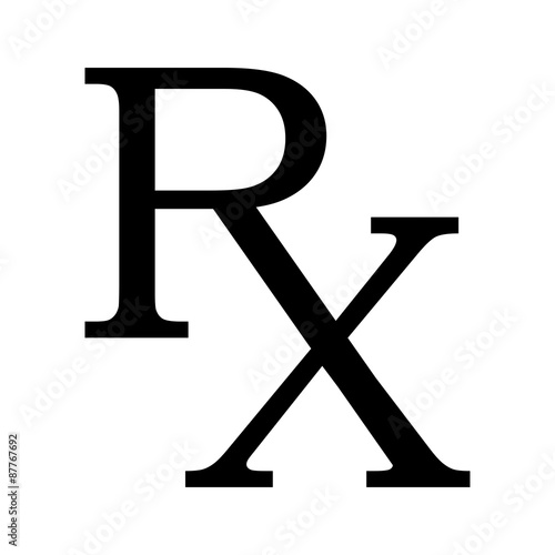 Medicine symbol Rx prescription photo