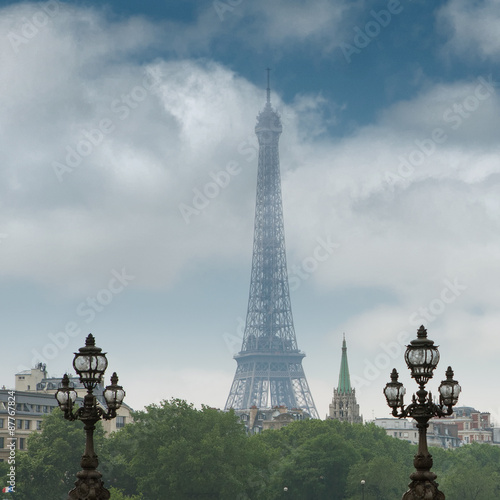 Eiffel tower in Paris  France