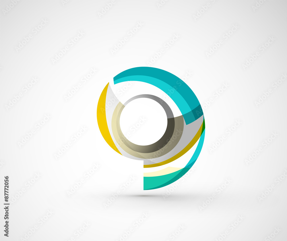 Abstract geometric company logo ring, circle Abstract geometric company logo ring, circle