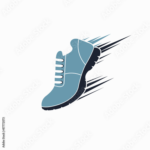 Running shoe icon. Isolated on white background.