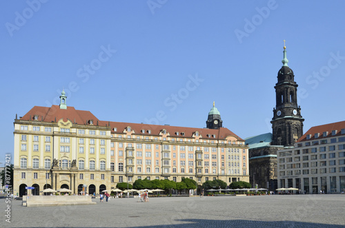 Altmarkt und Turm der Kreuzkirche, Dresden