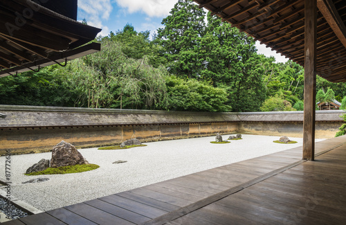 Obraz na płótnie 京都 龍安寺 w salonie