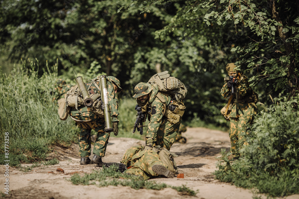 rangers team evacuate wounded comrade