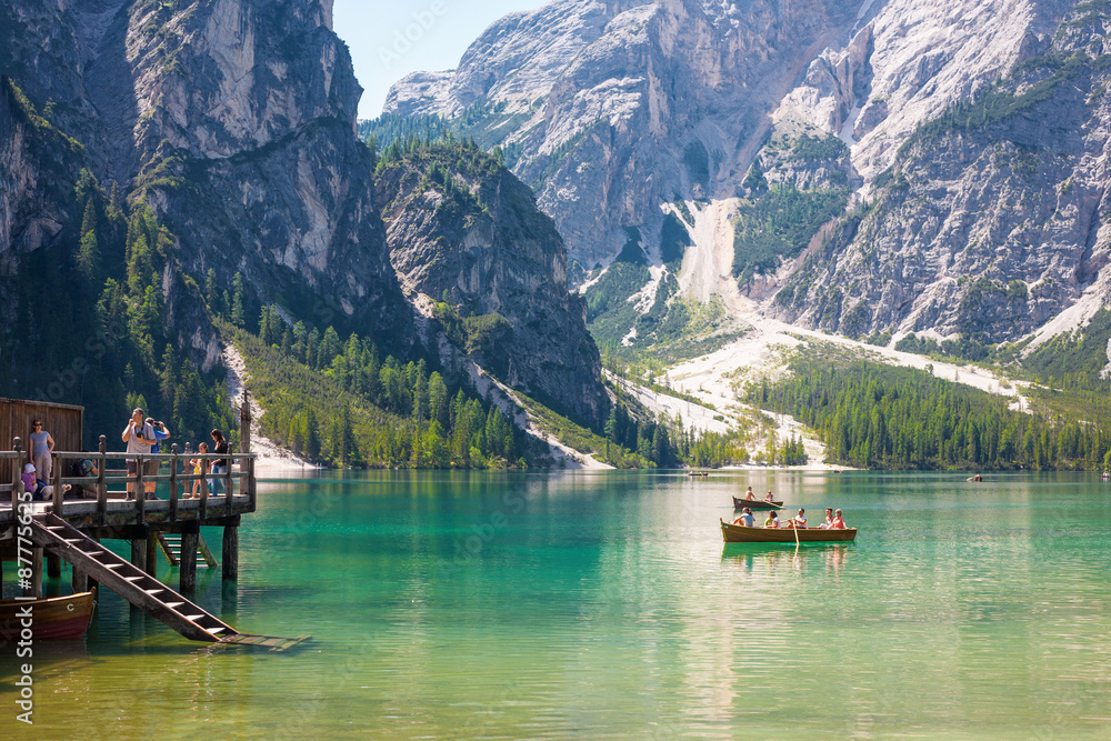 Lake Braies in the Dolomites Lake Braies in the Dolomites