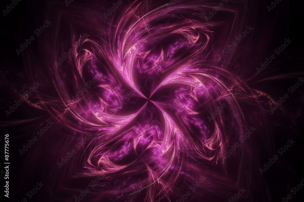 Burst of light made of pink fractals abstract shapes and texture Burst of light made of pink fractals abstract shapes and texture