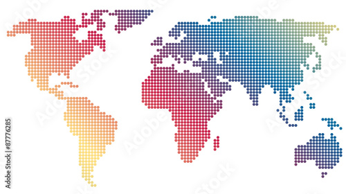 Regenbogen-Weltkarte