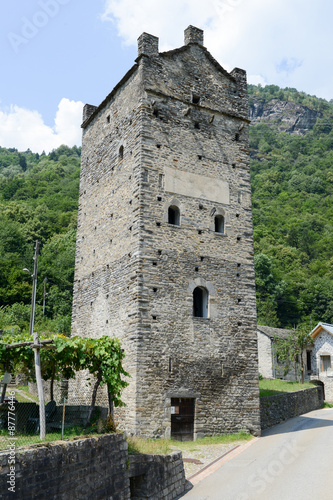 Fiorenzana tower at Grono in Mesolcina valley