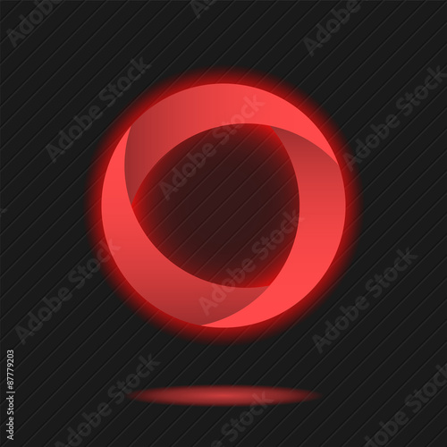 Neon segmented circle icon